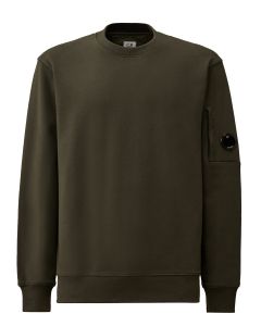 C.P. Company Diagonal Raised Fleece Crewneck Lens 
