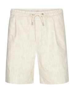 Profuomo beige linnen loose fit short
