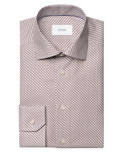 Eton Geometric Twill Shirt Conteporary Fit – Rood