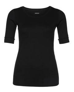 Marc Cain shirt met ronde hals zwart