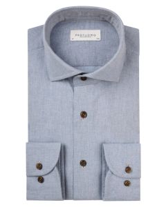 Profuomo blauw flanel overhemd