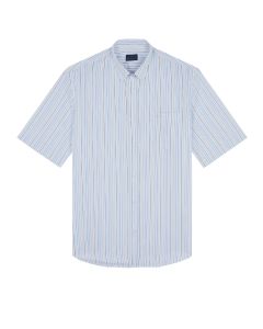 Paul & Shark katoen twill shirt korte mouw