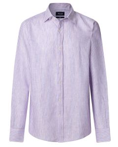 Faconnable Regular Fit Linnen Shirt – Paars