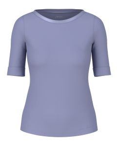 Marc Cain T‑Shirt Met Satijnboord – Paars
