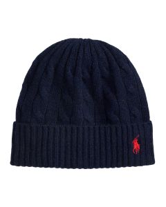 POLO Ralph Lauren Cable Knit Beanie – Blauw