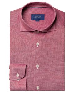 Eton knit pique slim shirt