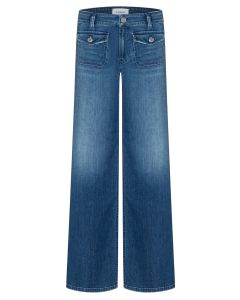 Cambio Aimee patched pocket jeans – Blauw