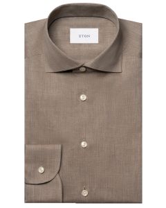 Eton Solid Signature Flannel Shirt – Blauw