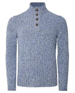 Gran Sasso Trui Knoopkraag – Blauw