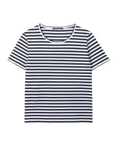 Luisa Cerano Gestreept T-shirt – Blauw