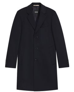 BOSS H‑Hyde Slim Fit Wool & Cashmere Coat – Blauw