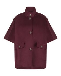 Alter Ego Frenkie Wollen Cape Jas – Bordeaux