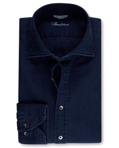 Stenstroms denim pique shirt