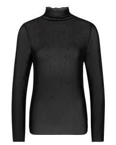 Marc Cain Collections Mesh Top with Hotfix – Zwart