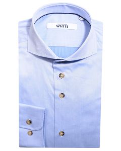 WHITE overhemd slim fit blauw