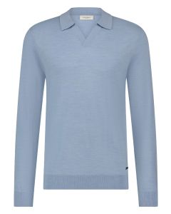 Seven Dials Trui met Polo Kraag Wyot – Blauw