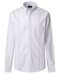 Faconnable Regular Fit Striped Poplin Shirt – blau