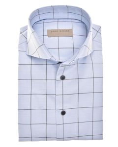 John Miller Slim Fit blauw met ruit