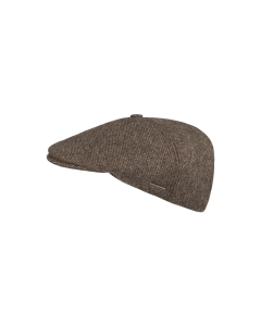Hatland Cassius Wool Flat Cap – Bruin
