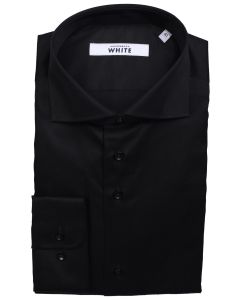 WHITE slim fit zwart overhemd