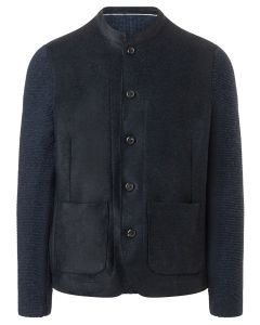 MAERZ Knopenvest Merinowol – Blauw