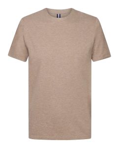 Profuomo bruin stretch pique t-shirt