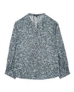 Luisa Cerano Blouse Met Dierenprint – Blauw