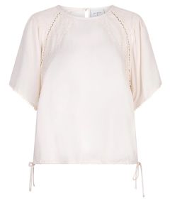Dante 6 Blouse met Kantdetails – White