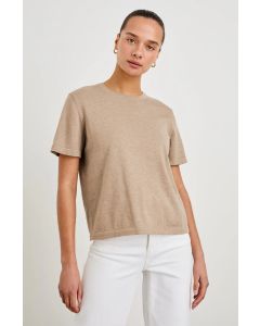 Rails Cotton Cashmere T‑shirt – Heather Oat
