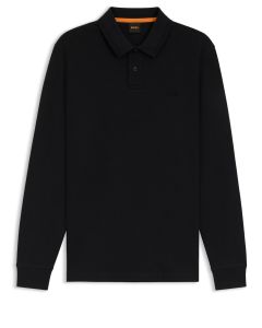 BOSS Orange Passenger Longsleeve Polo – Zwart
