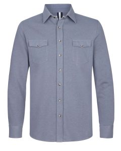 Profuomo Blue French Terry Overshirt – Blauw