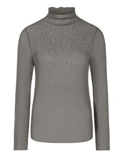 Marc Cain Collections Mesh Top with Hotfix – Grijs