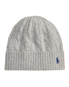 POLO Ralph Lauren Cable Knit Beanie – Grijs