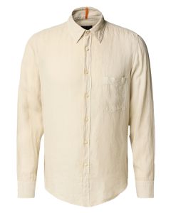 BOSS Orange casual shirt beige linnen