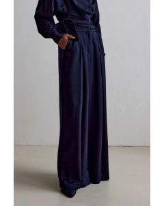 Femmes Du Sud Odila Satin Pantalon – Navy
