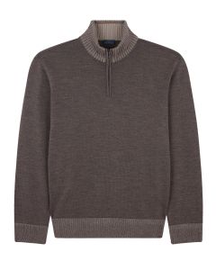 Paul & Shark Soft Cool Touch Trui Rits – Bruin