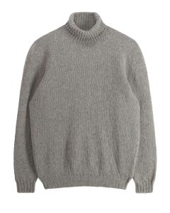Scaglione Turtle Neck Cashmere‑Blend – Lichtgrijs