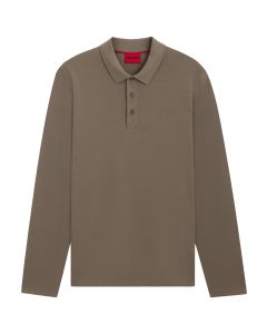 HUGO Polo Lange Mouw – Grijs