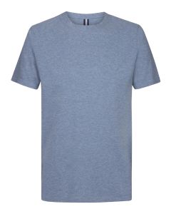 Profuomo blauw stretch pique t-shirt