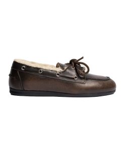 Posa – Boat Loafer Brushed Fur Coffee