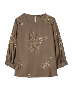 Luisa Cerano blouse met pailletten