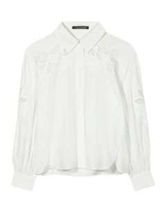 Luisa Cerano Blouse met Borduursels en Lange Mouw