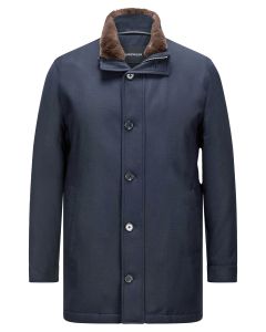 Eduard Dressler Wollen Jas – Donkerblauw