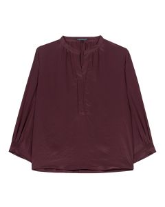 Luisa Cerano Blouse Lange Mouw – Aubergine
