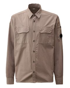 C.P. Company Gabardine overhemd met knopen en lens