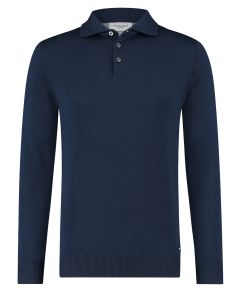 Seven Dials Cooper Polo Lange Mouw – Blauw