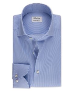 Stenströms lichtblauw gestreept shirt Slimline