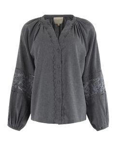 Stella Forest Blouse Lange Mouw – Grijs