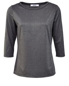 WHITE T-shirt 3/4 mouw