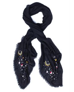 Anokhi shawl Galaxy Black